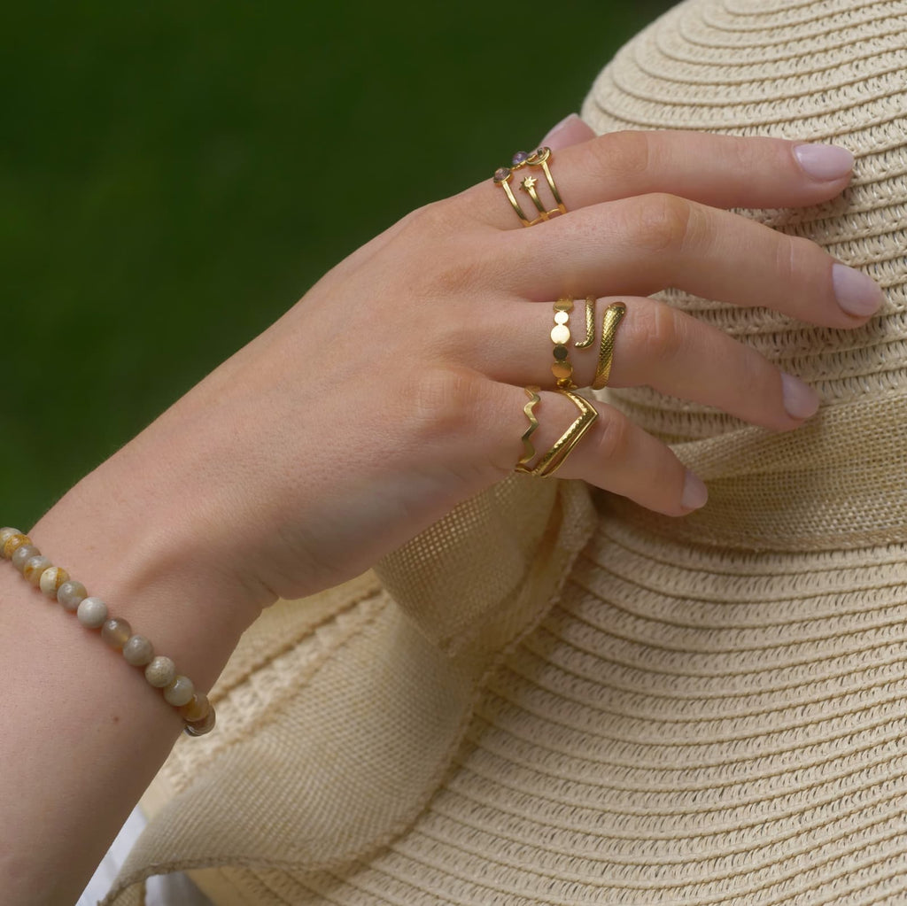 Fossile Koralle Armband