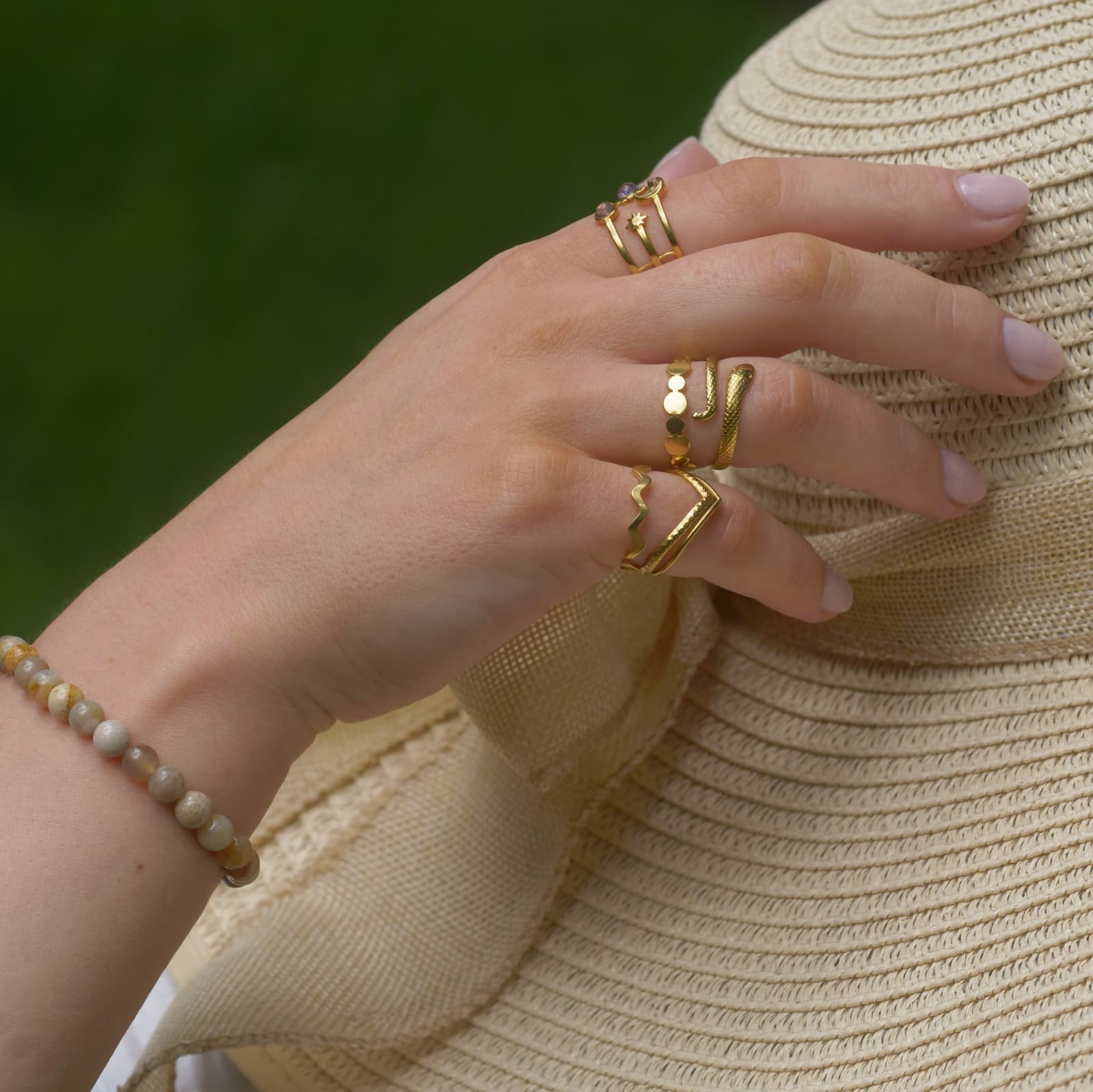 Fossile Koralle Armband