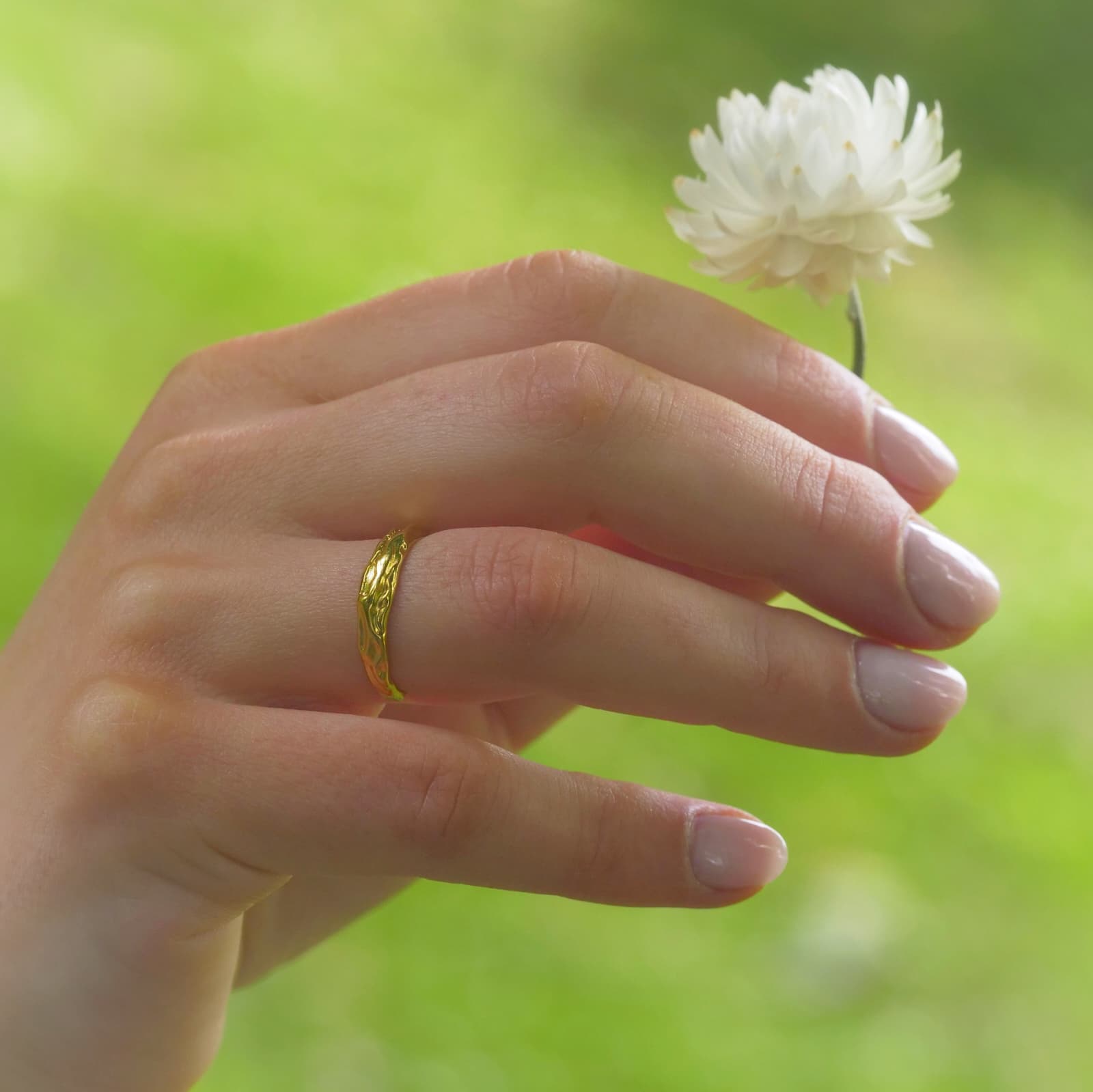 Schmaler Crumple Ring